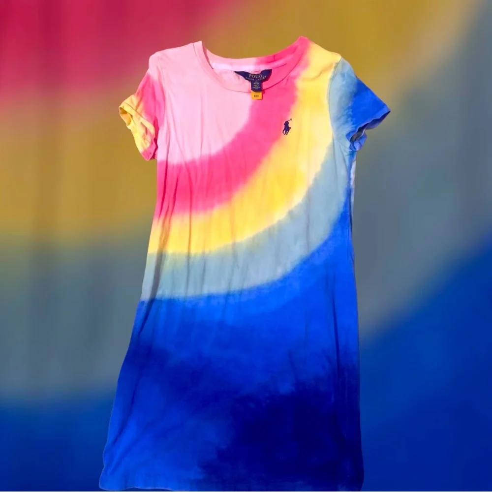 Ralph Lauren Tye Dye Dress (girls). Size: 8-10 - Picture 1 of 2